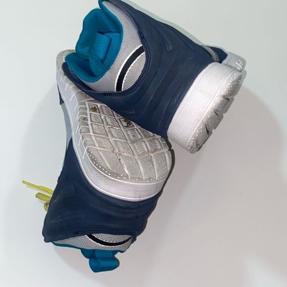 Nike Air Flight High Can’t Jump Blue Sneakers with Yellow Laces Men Size 12 USA - Picture 11 of 15